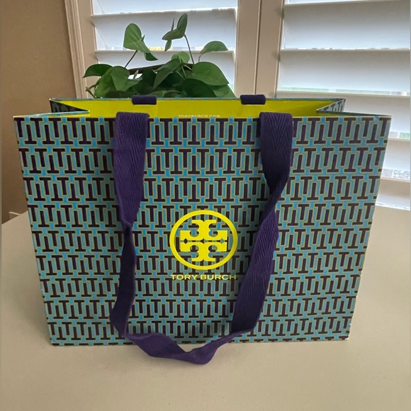 Tory Burch Empty Gift Bag 12X9X5  10.5”handle drop - Picture 1 of 8